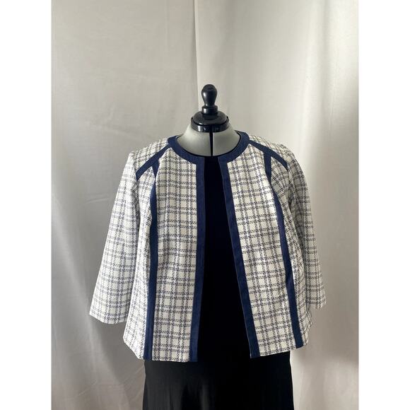 Studio One New YorkJacket Blue and Cream NWT Size 20W - Picture 4 of 8